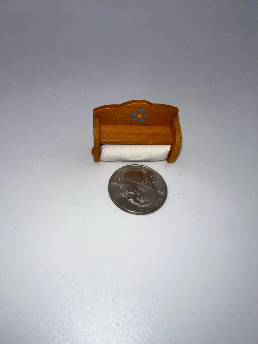 Miniature Wooden Paper Towel Holder
