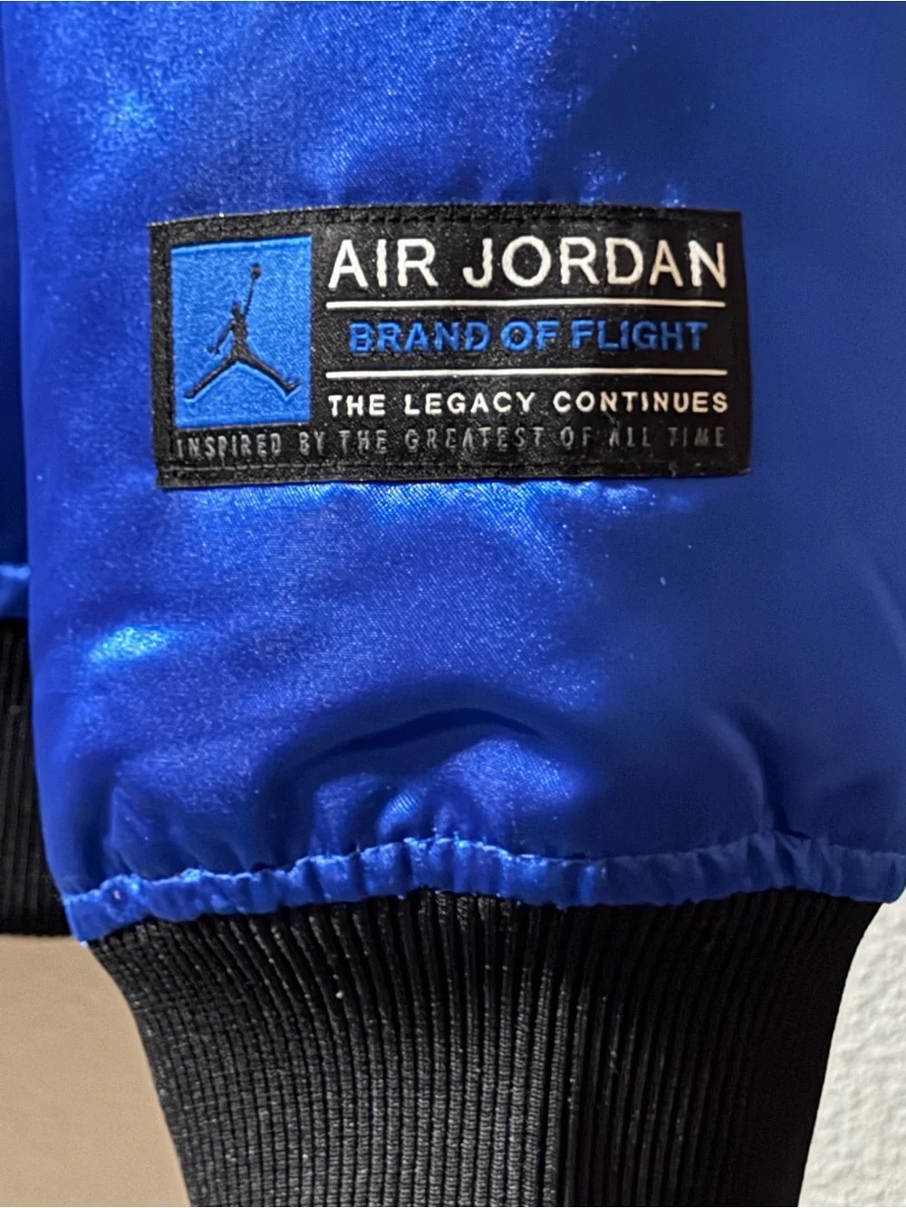 Jordan Satin Bomber Jacket - Royal Blue Size XL