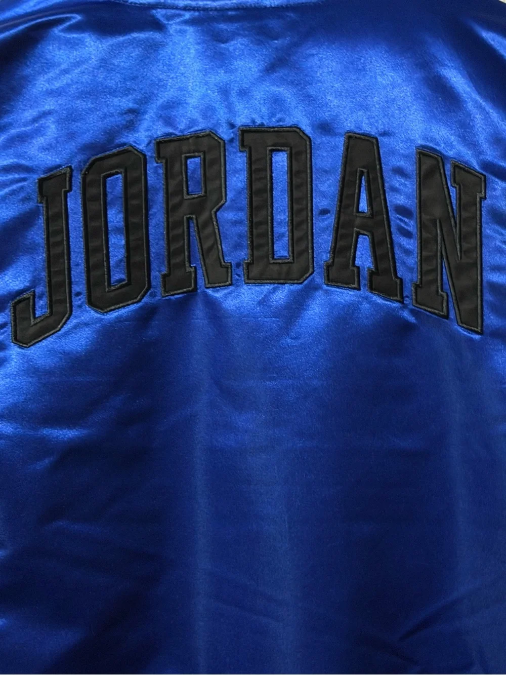 Jordan Satin Bomber Jacket - Royal Blue Size XL