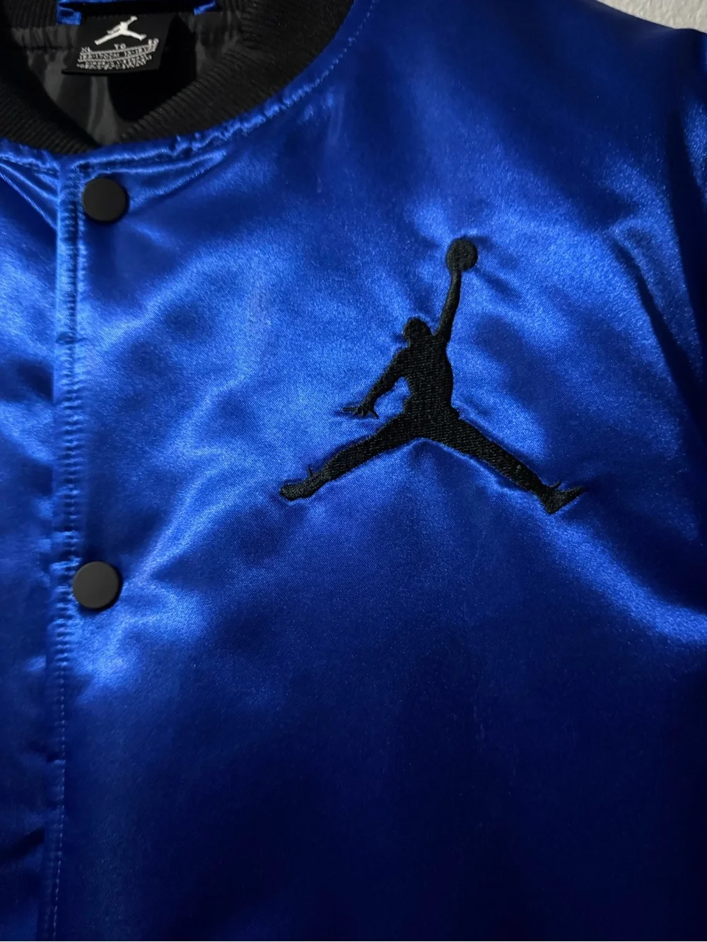 Jordan Satin Bomber Jacket - Royal Blue Size XL