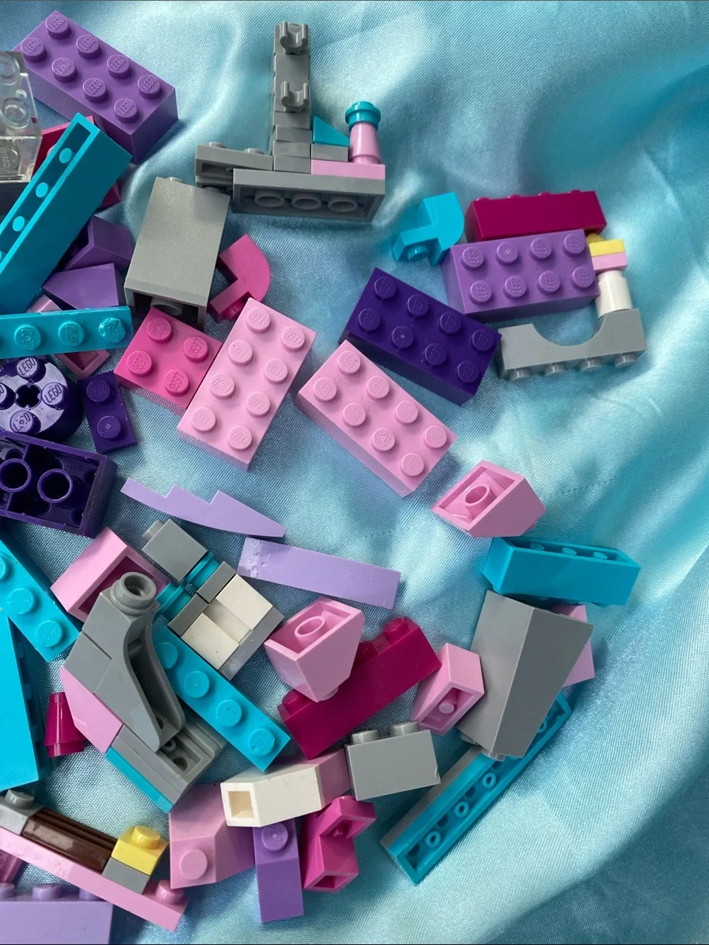 Lego as purple pieces