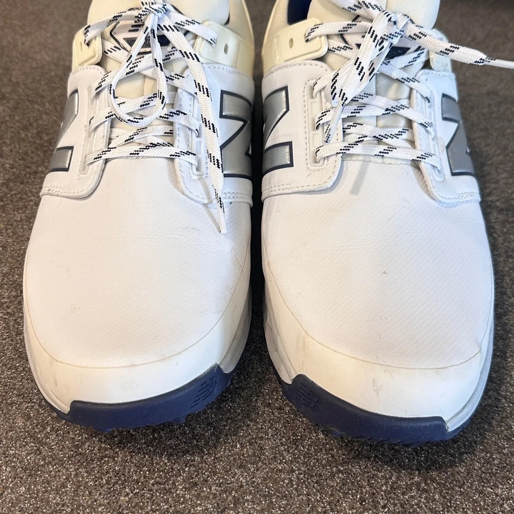 New Balance White Sneakers with Gray Accents
