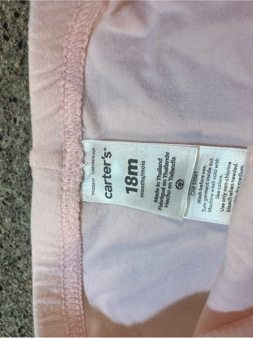 Carter's Light Pink Leggings with Heart Knee Patches