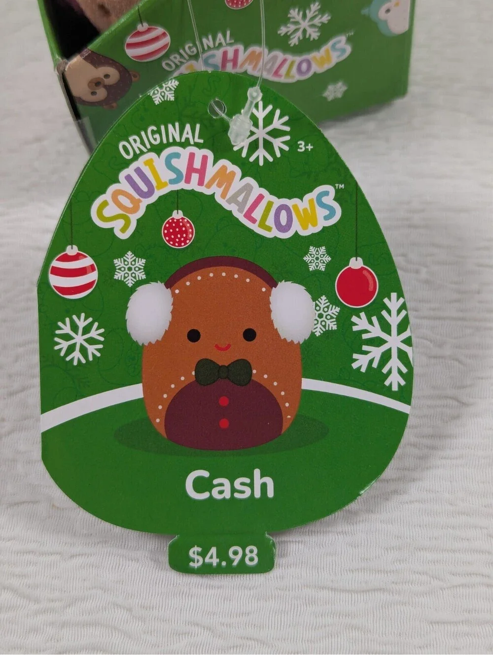 Squishmallows - Cash The Gingerbread - Christmas plush Ornament