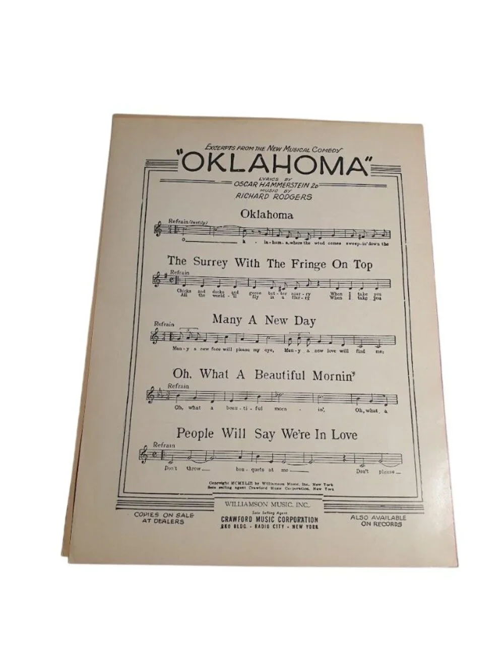 Williamson Music vintage 1947