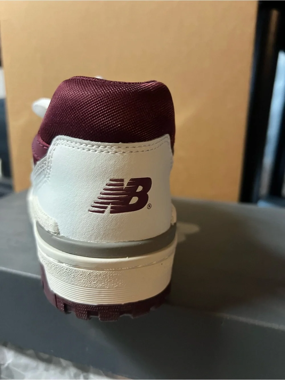 New Balance 550 sneakers in a Burgundy Cyan colorway
