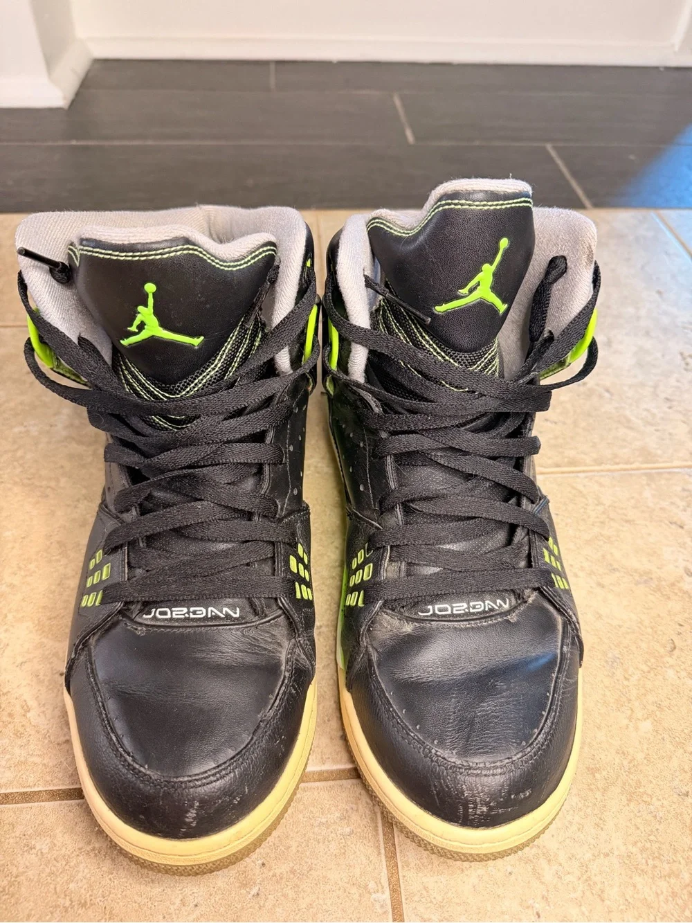 Nike Air Jordan SC- Black and Neon 2013