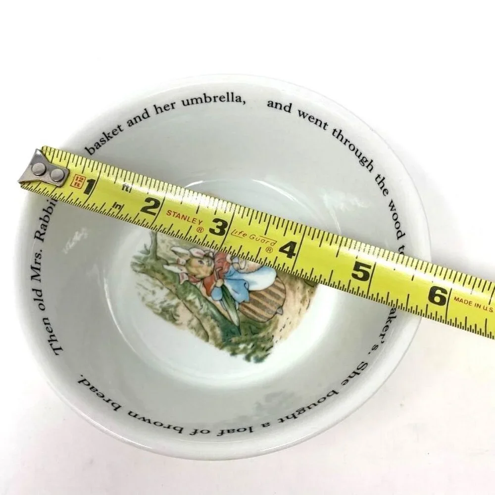 Peter Rabbit by Wedgwood Child Bread Butter Plate and Coupe Cereal Bowl Set