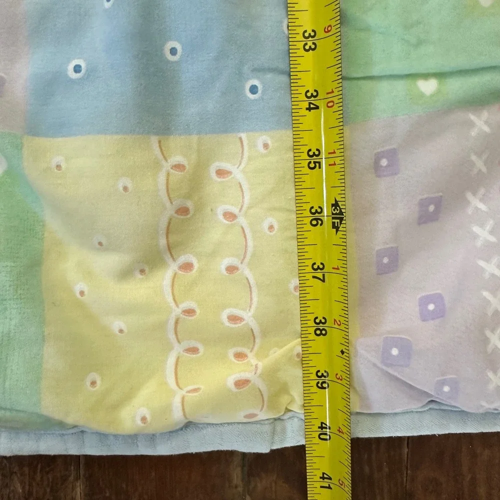 Vintage Lambs & Ivy Baby Quilt Blanket Crib Comforter Safari Pastel Patchwork