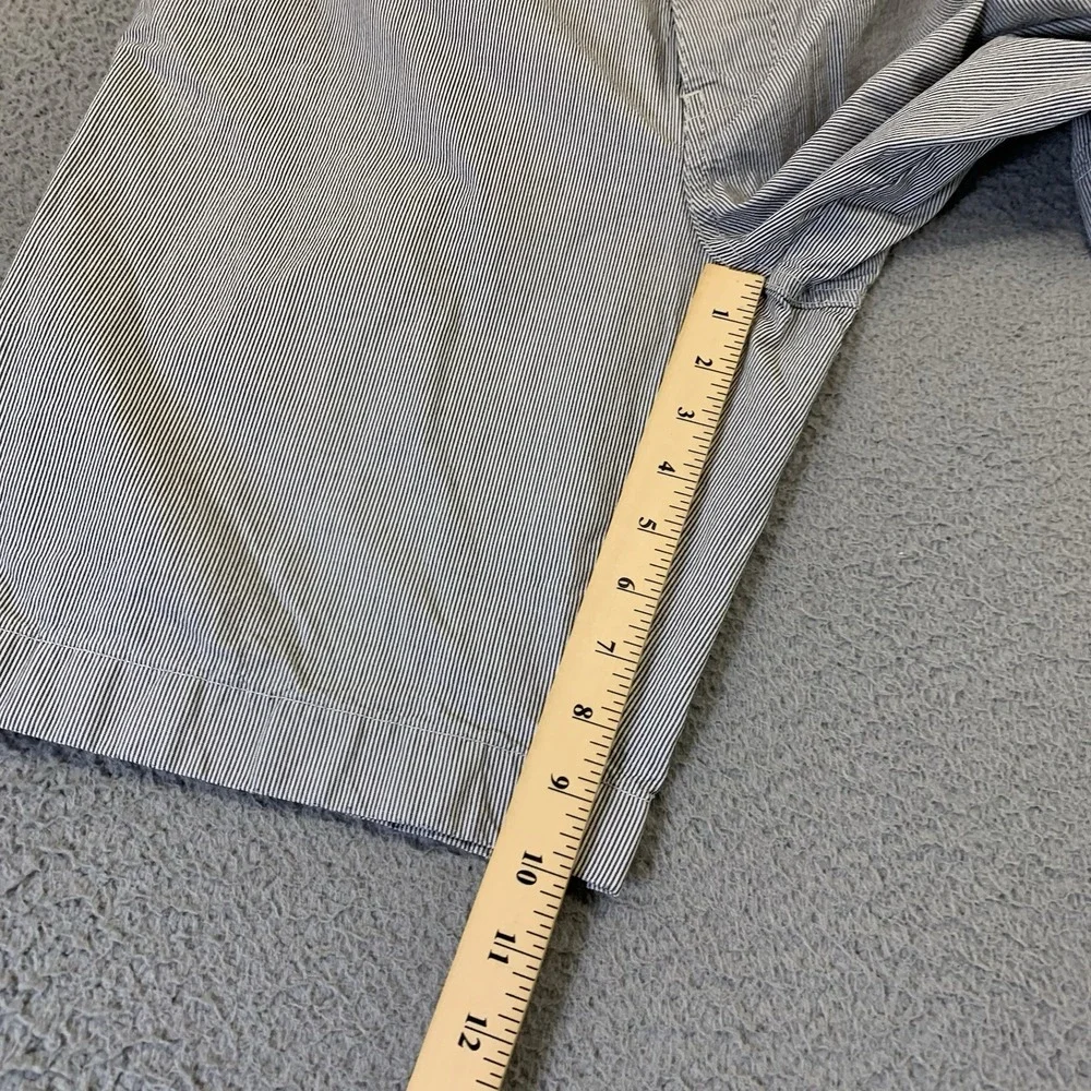 J. Crew Chino Shorts Mens 33 White Gray Stripe 10