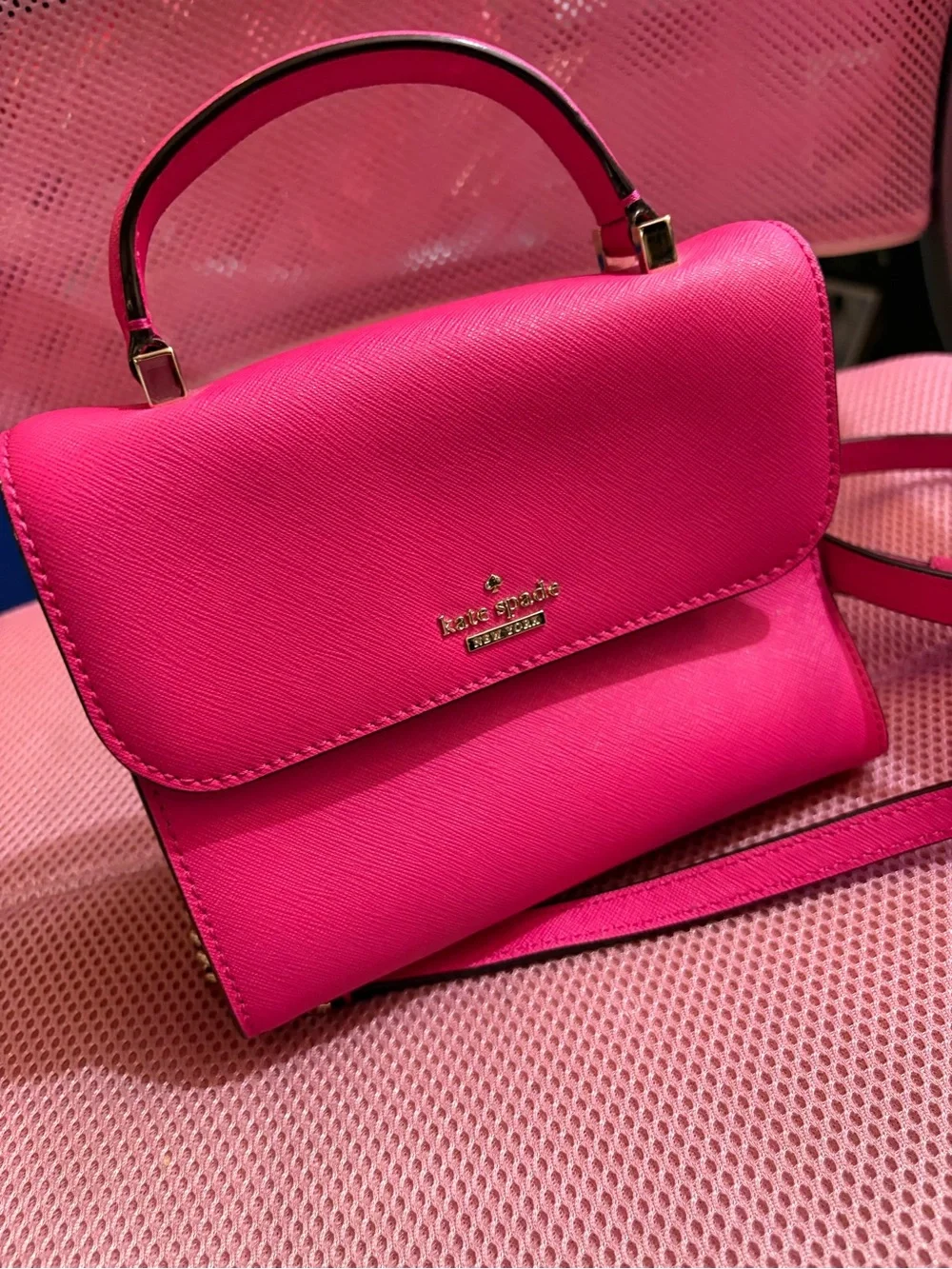 KATE SPADE Cedar Street Mini Nora Hot Pink Crossbody Satchel