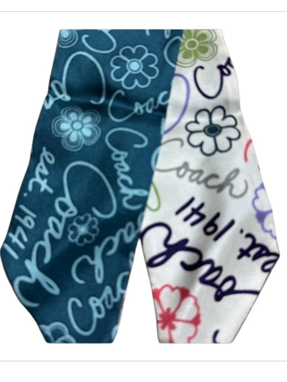 Coach Signature Floral Print Bag Scarf