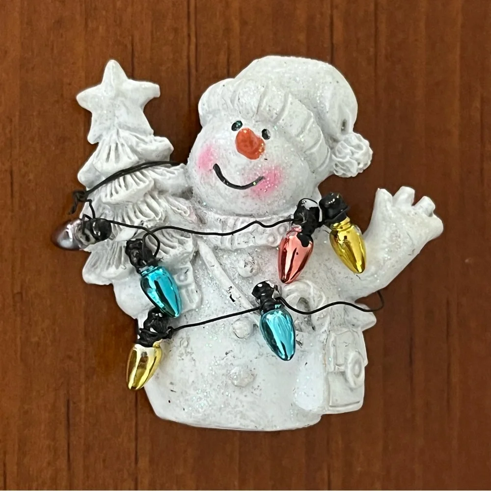 Vintage white snowman