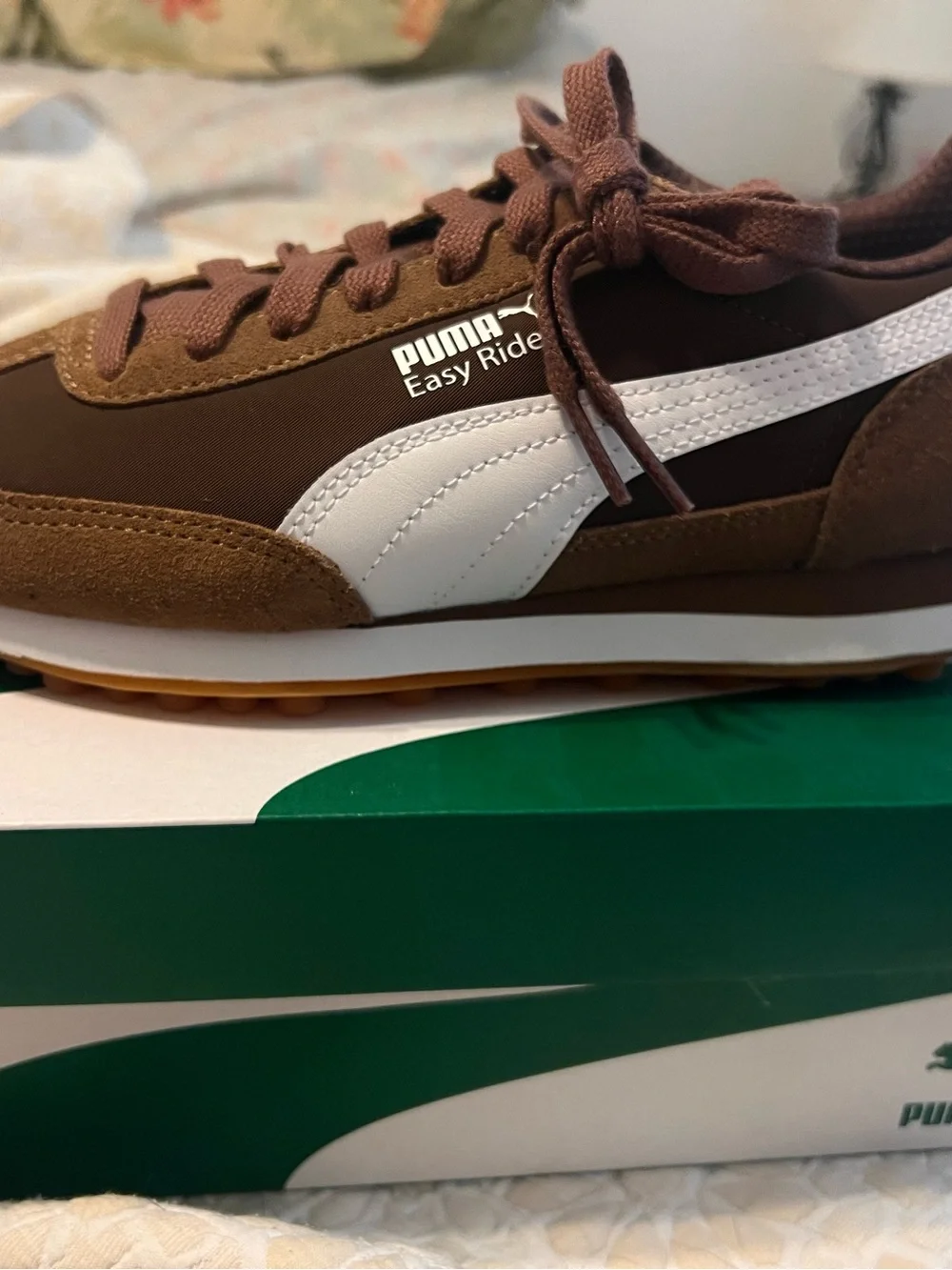 Puma Easy Rider Men's Brown & White Low-Top Sneakers