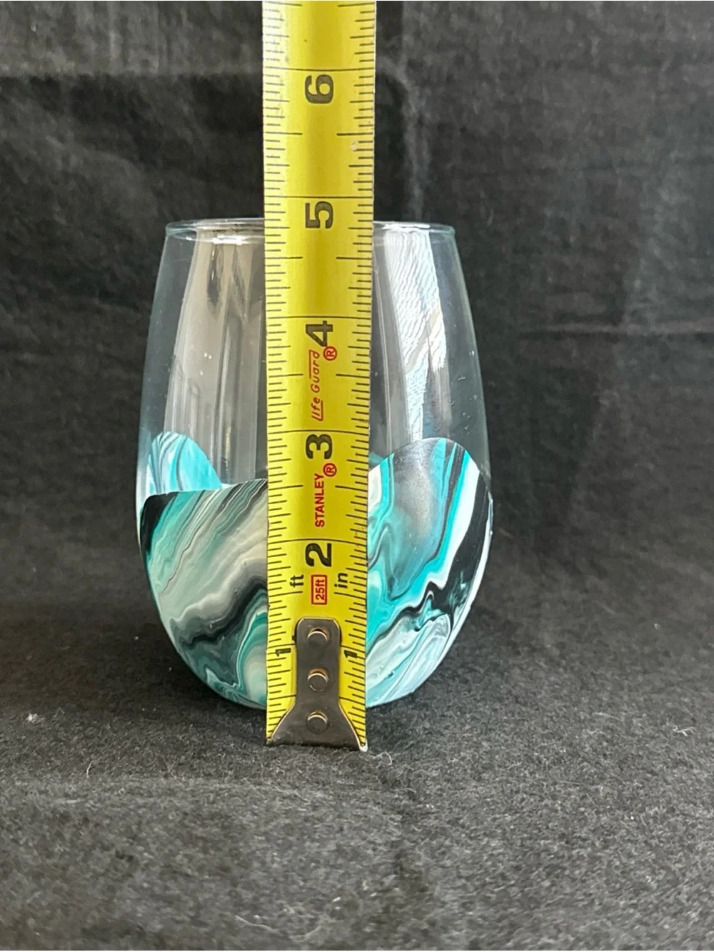 Handmade water marbled