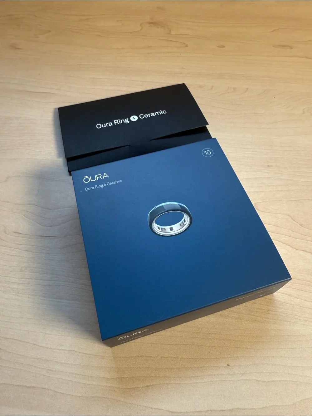 OURA RING GEN 4 CERAMIC SMART RING SIZE 10 - MIDNIGHT BLUE (SEALED)