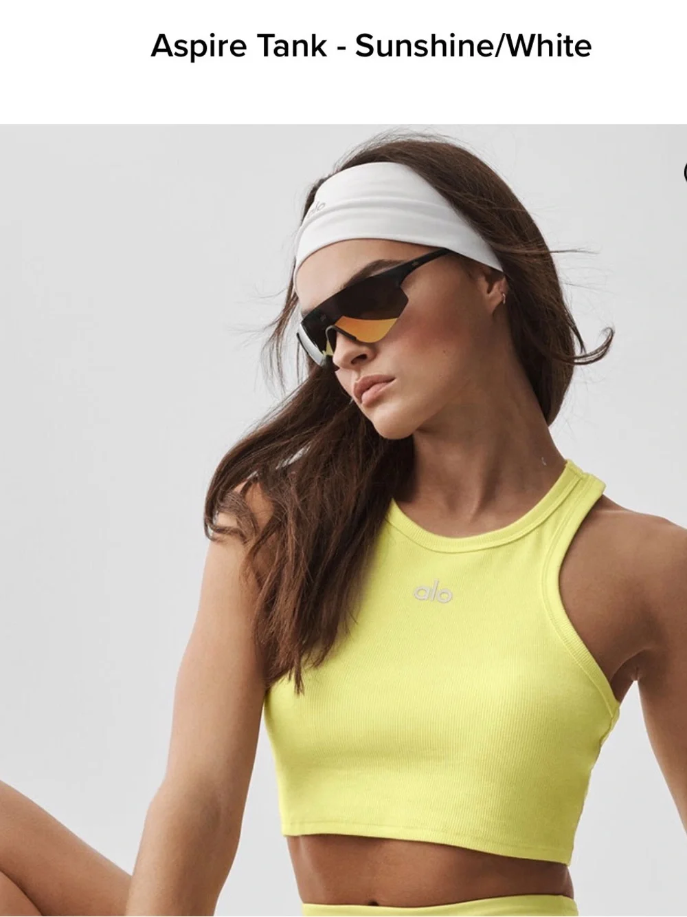 ALO Yoga Yellow Aspire Tank