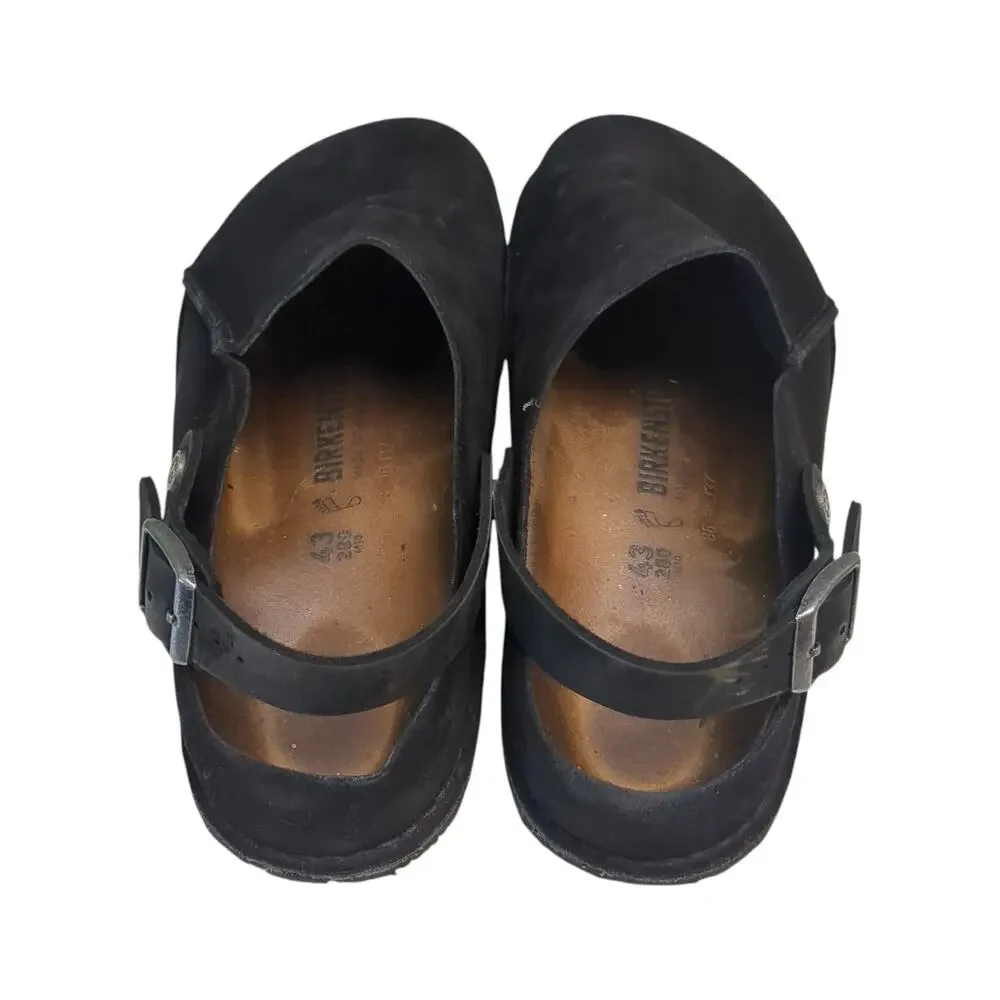 Birkenstock Lutry Premium Suede Black Men's Clog Sandals EU 43/US 10 Regular