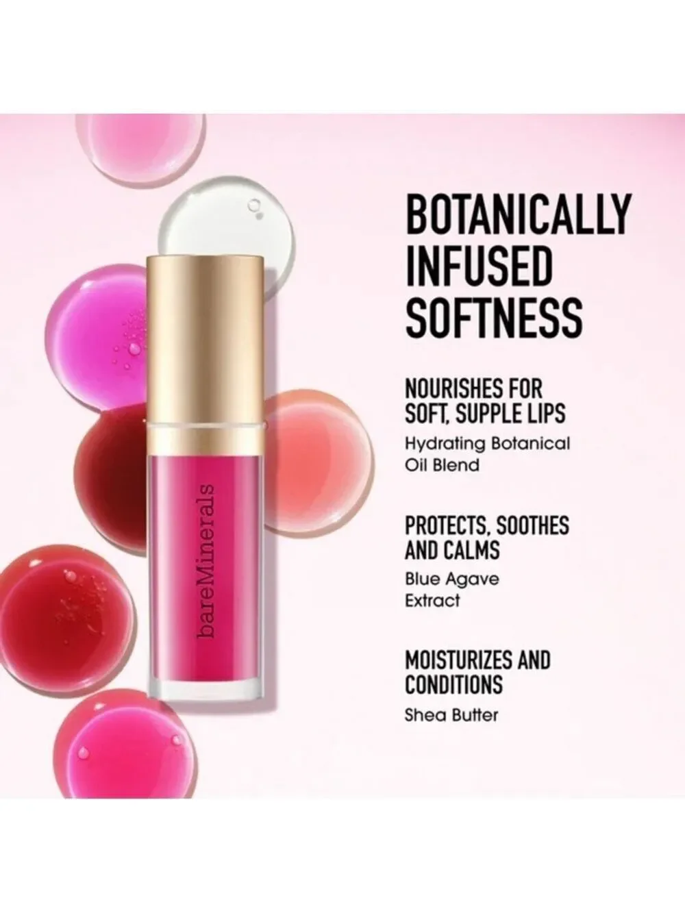 NIB bareMinerals Nourishing Lip Oil- Delight High Shine Ultra Hydration