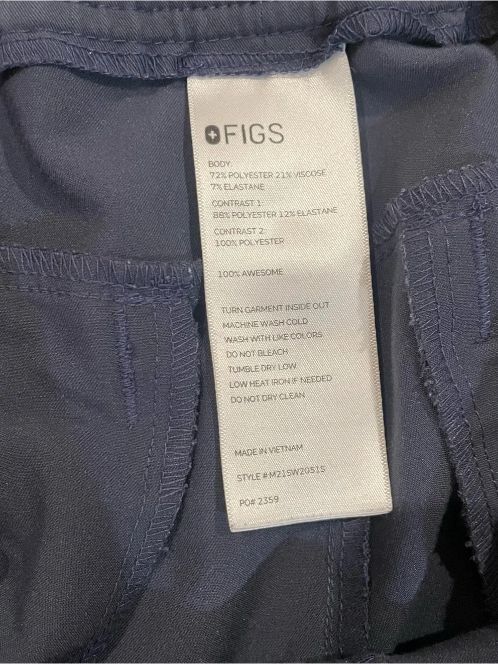 FIGS Tansen Jogger Scrub Pant M21SW2051S (Night Sky #2359) - Size S Short