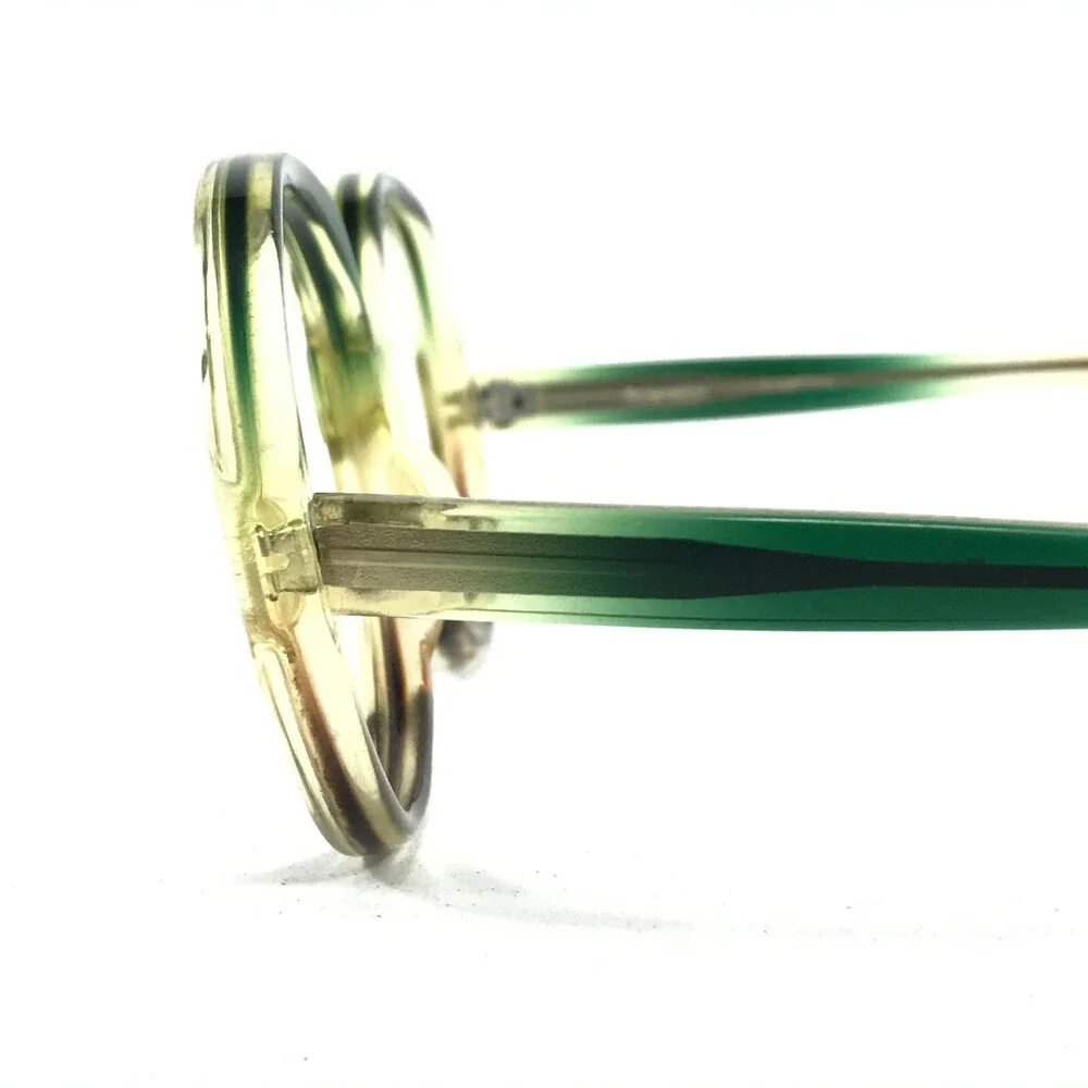 Rodenstock J 202 Eyeglasses Frames Brown Green Round Clear Thick Rim 54-16-130
