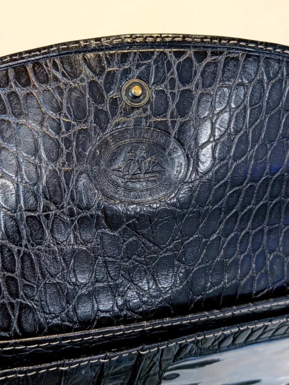 Brahmin black leather