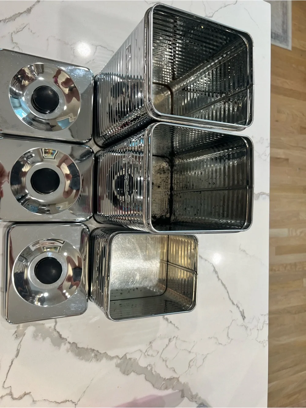 Vintage Lincoln Beautyware Kitchen Canister Set MCM