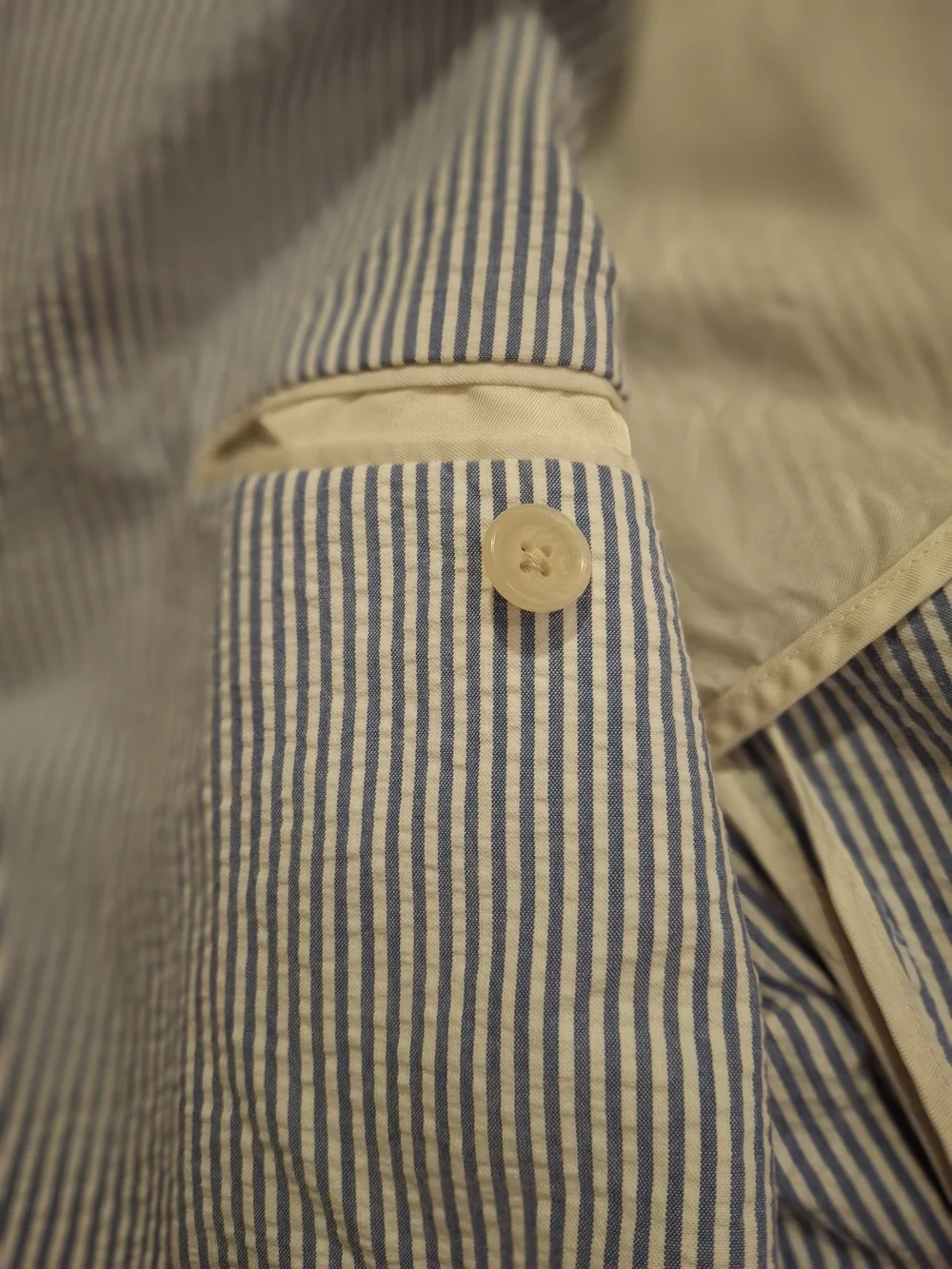 Polo by Ralph Lauren  Blue & White Striped Seersucker Blazer and Pant Set