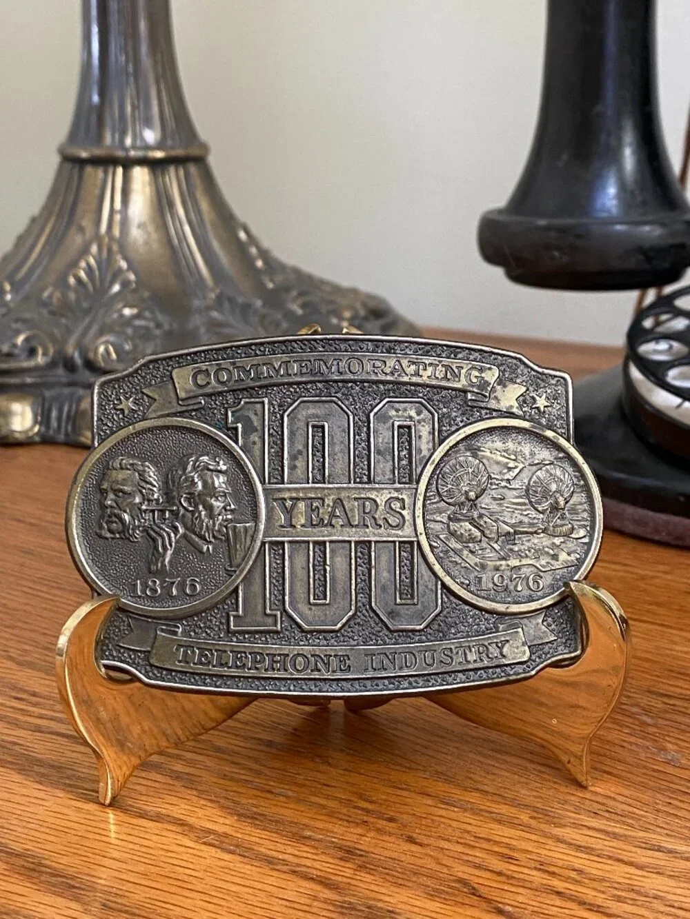 1976 Bell System Telephone Industry 100 Years Belt Buckle Limited Edition