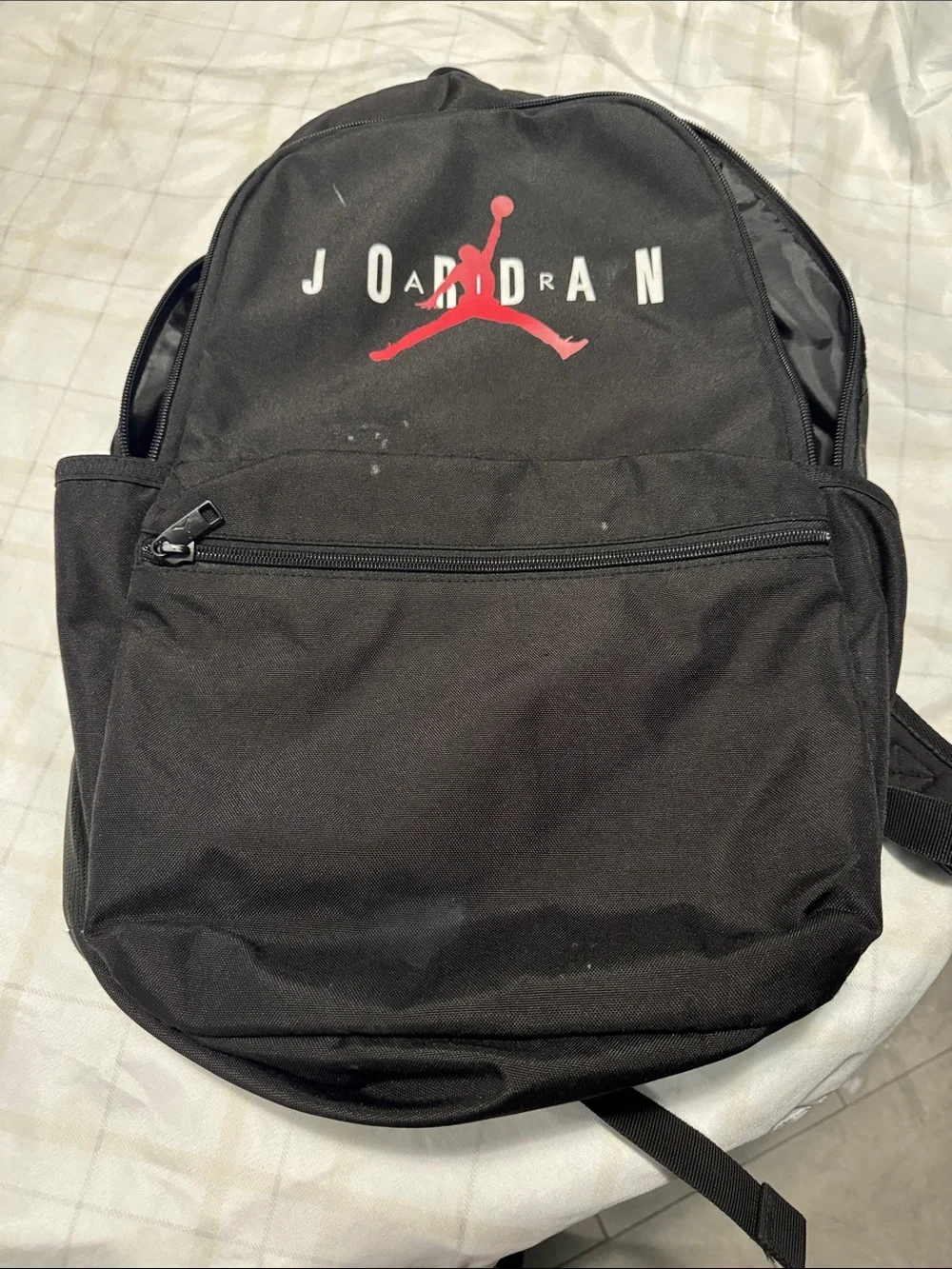 Jordan Black Men's Backpack with Mesh Organizer Pocket