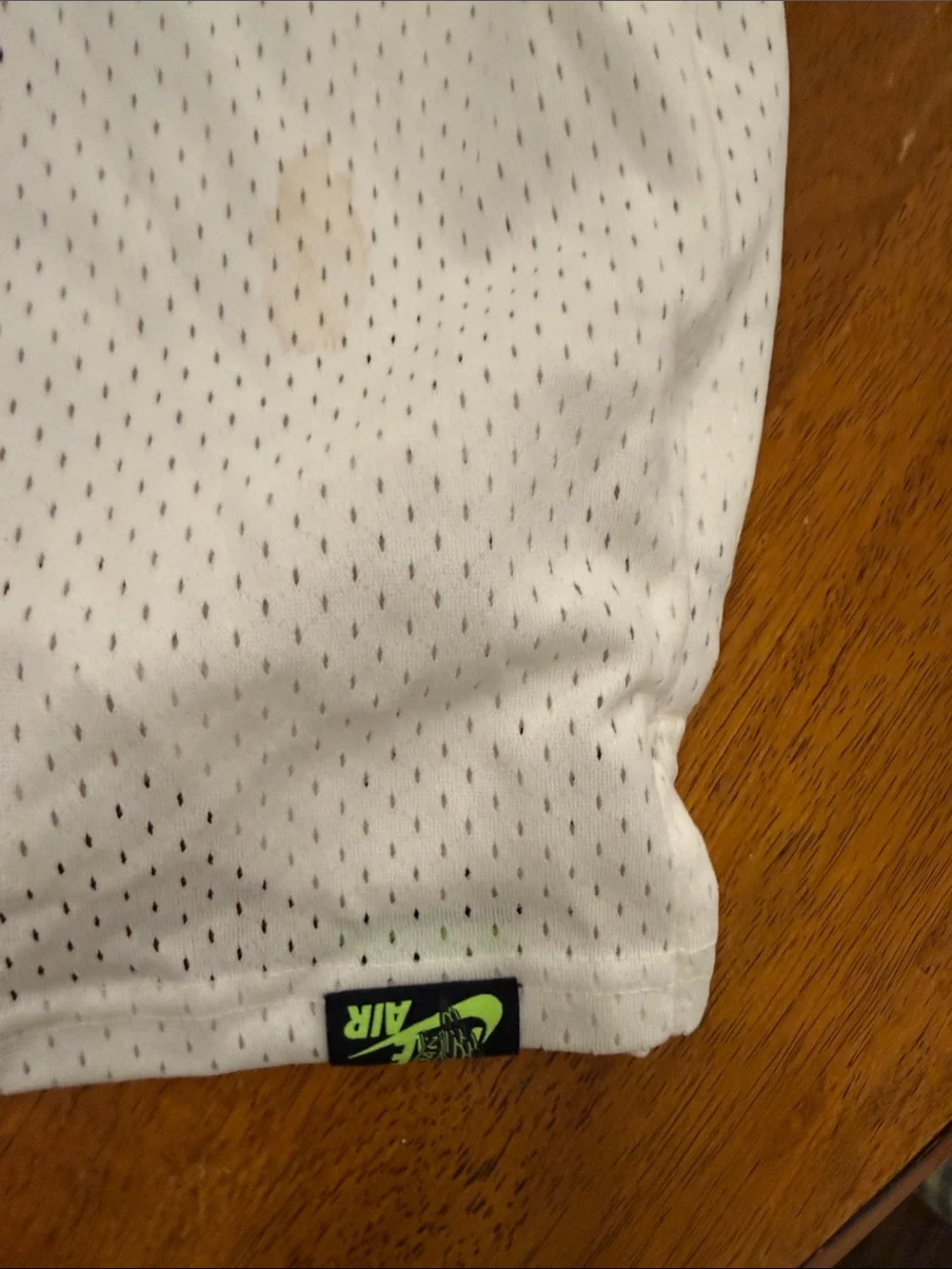 Jordan White Mesh Tank Top with Black and Neon Green Logo xl
