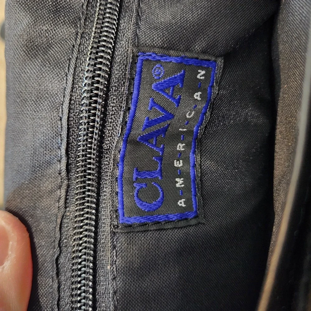 VTG Clava American Black Leather Colonial Fort Worth Texas Briefcase Laptop Bag