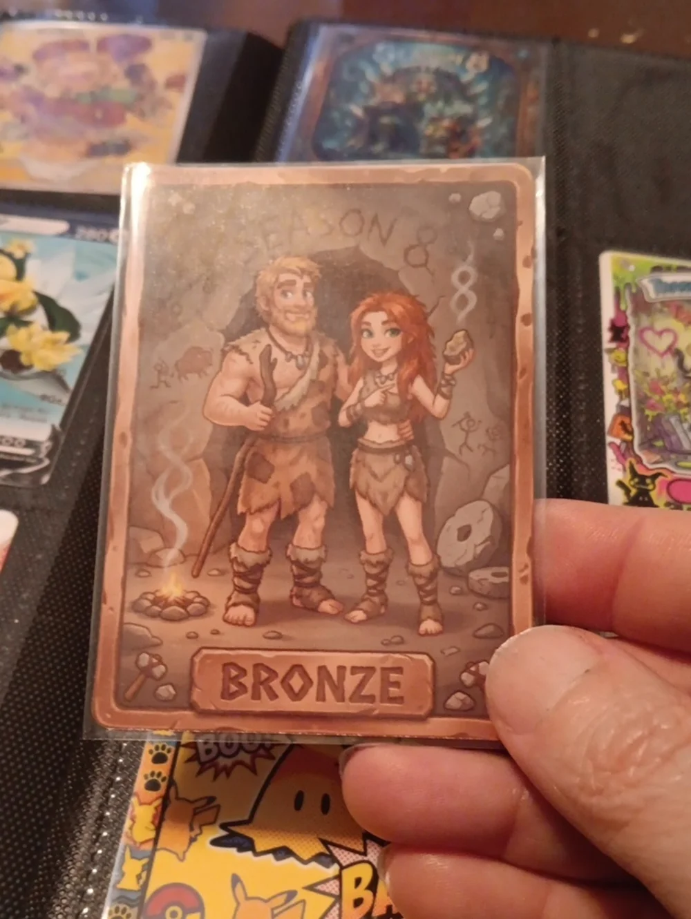 Bronze Caveman Character Card - Unbranded Brown Game Card