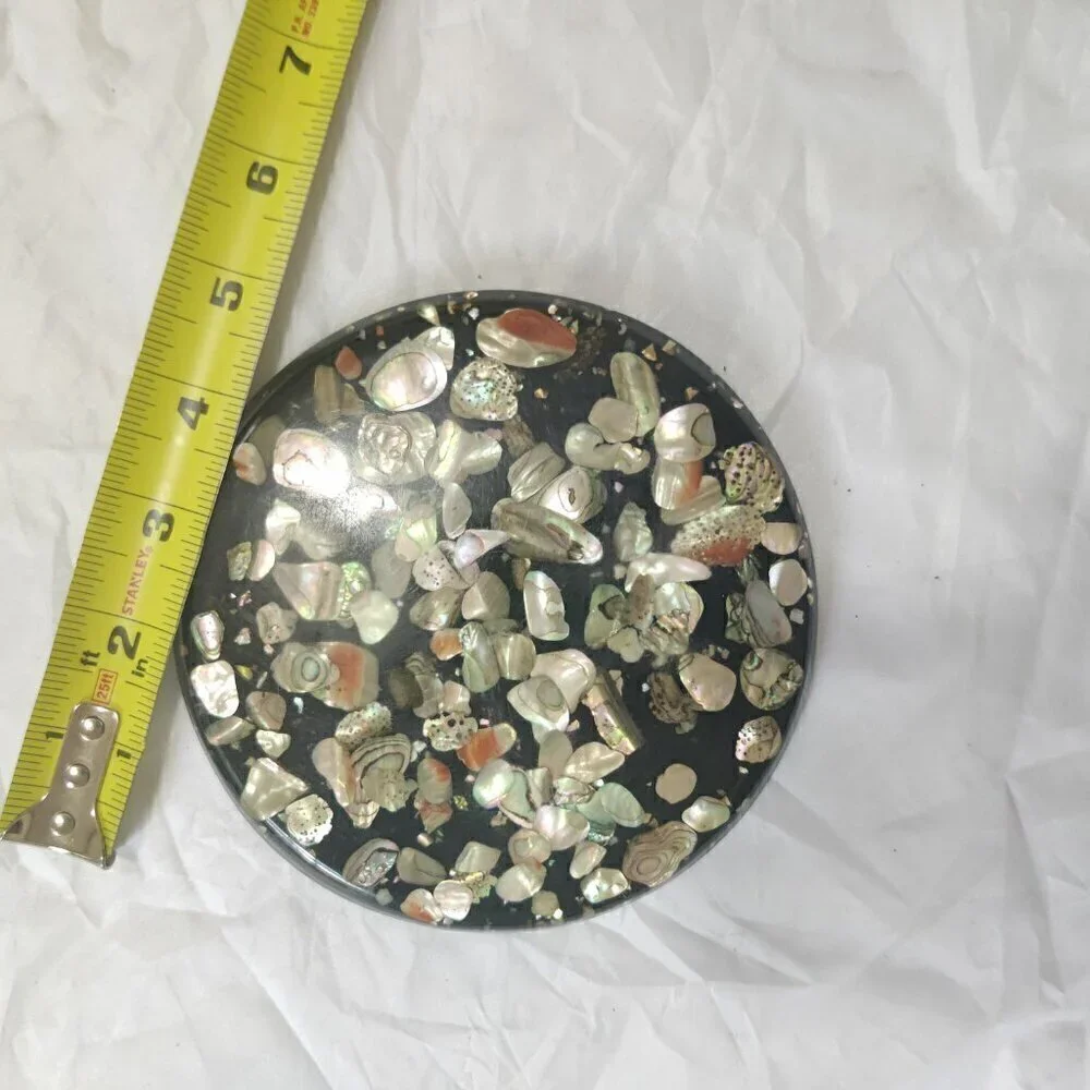 Trivet Hot Plate made from Lucite & Abalone harvested by shell divers in Pacific