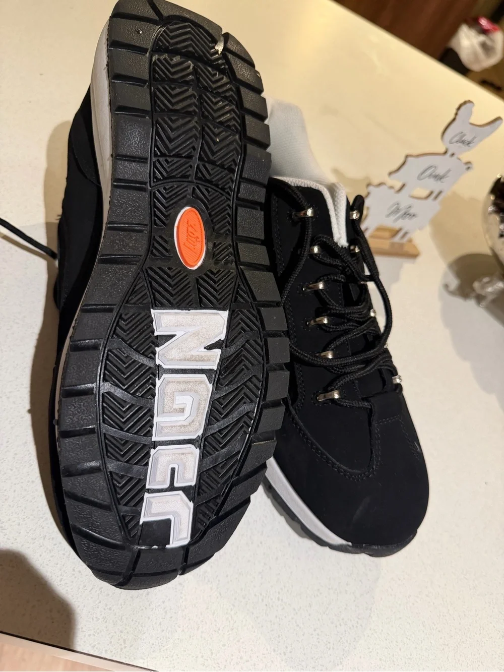 Men's Black Lace-Up Casual Sneakers