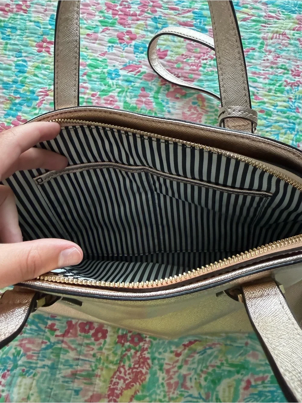 kate spade Rose Gold Dome Satchel