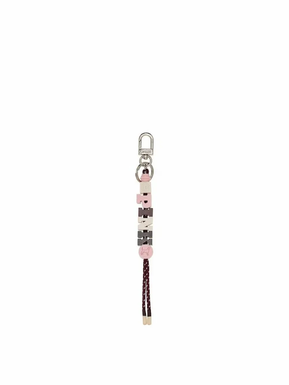 PINK Keychain Charm | Beaded Paracord Accessory SET OF 2