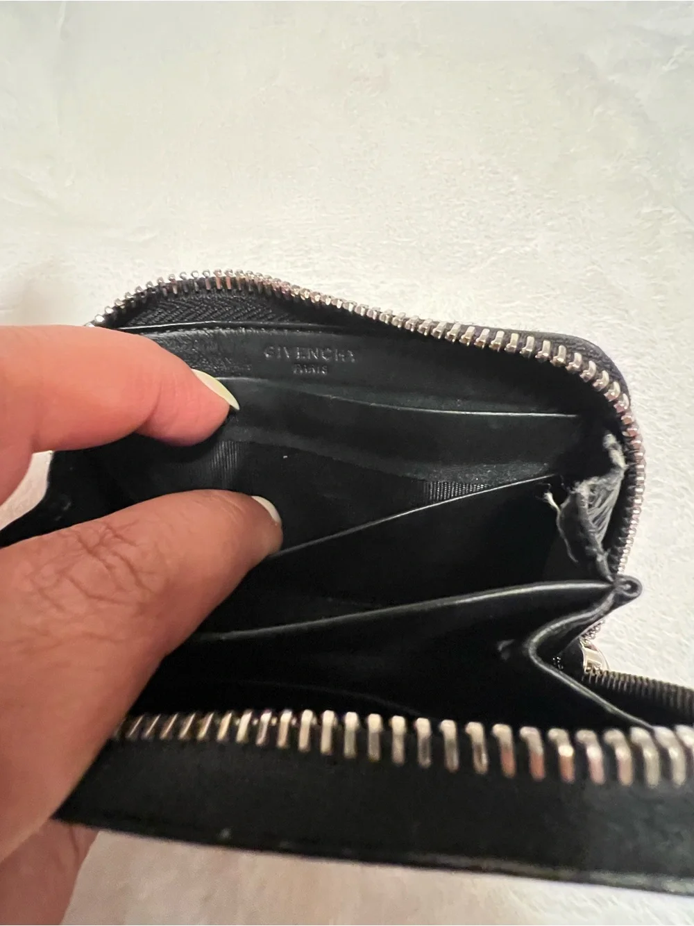 Givenchy Black Zip Card Wallet- Bambi/Disney Line