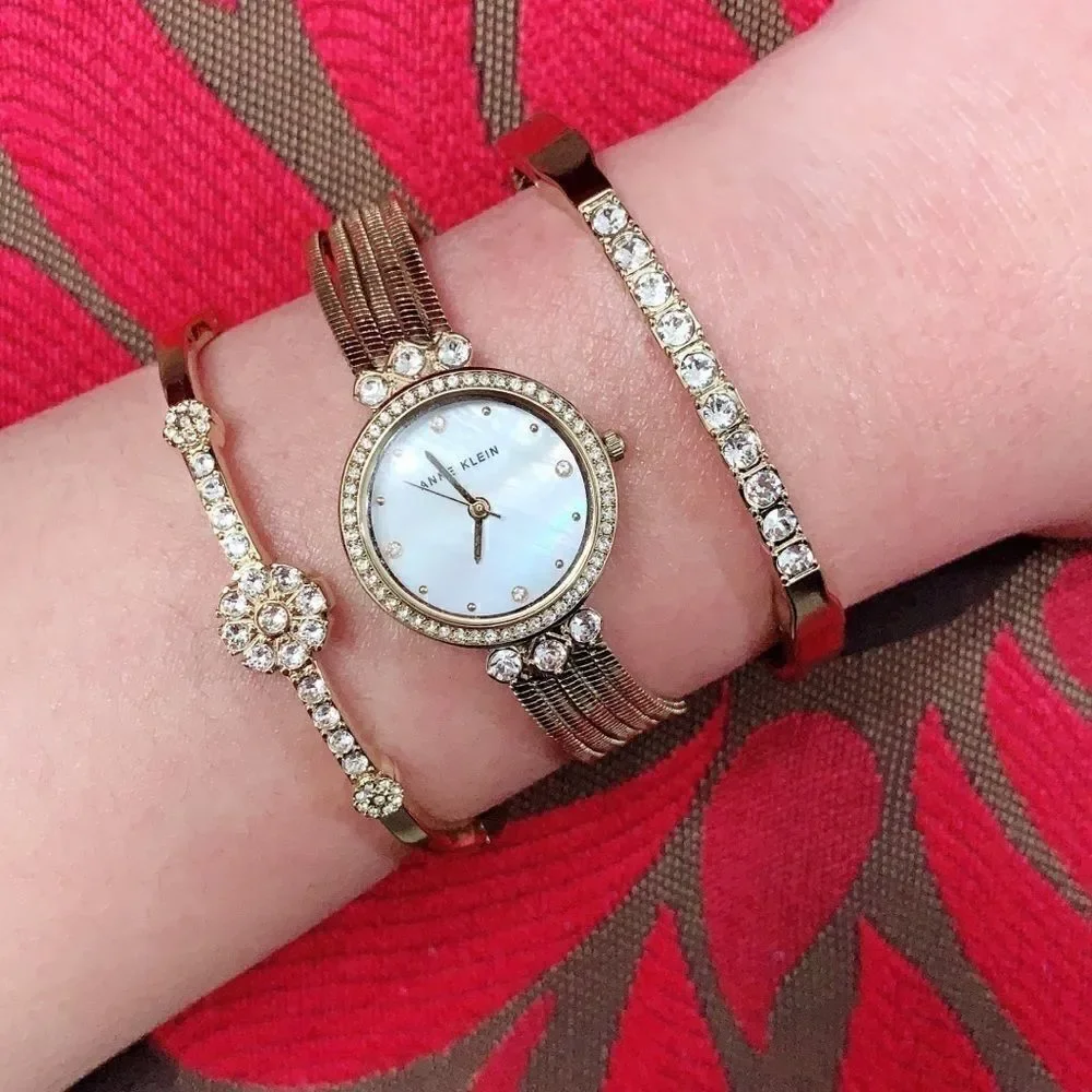 Women’s Anne Klein watch and bangle Bracele set
