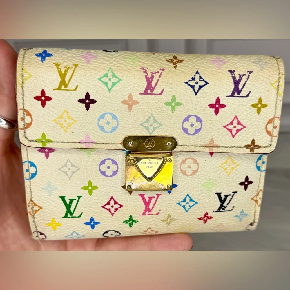 Louis Vuitton x Murakami White Multicolor Koala Compact Wallet | Full Inclusion