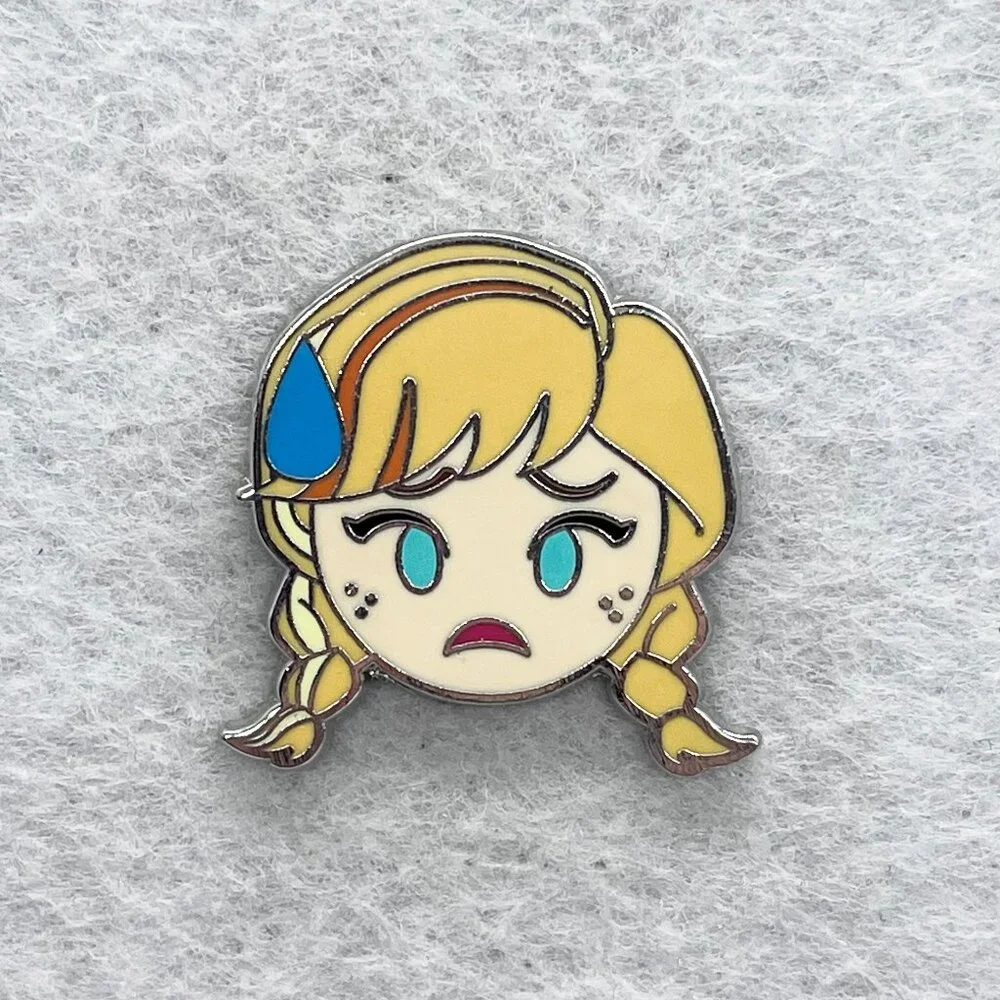 🔮 5/$25 Disney Frozen Anna Nervous Emoji Pin‎