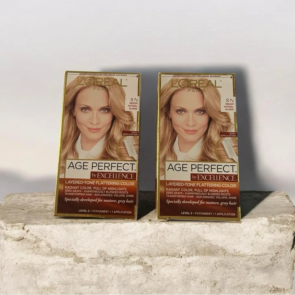 Loreal Excellent Age Perfect 8N (2 Pack) Medium natural blonde