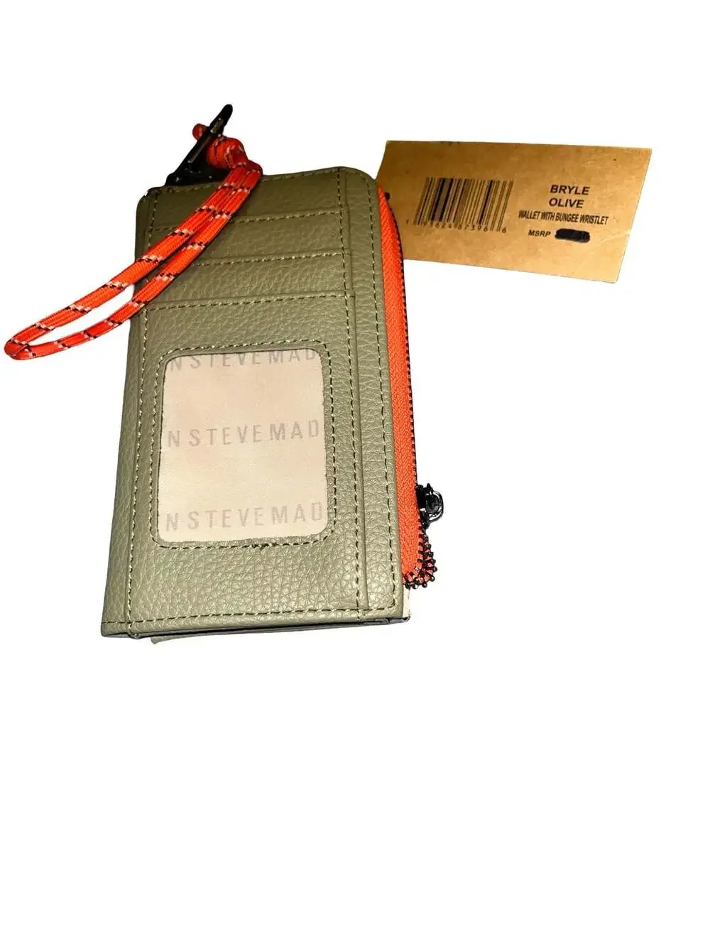 Steve Madden Bryle Olive Wallet with Bungee Wristlet