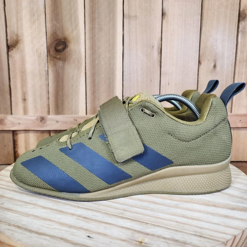 Adidas Adipower Weightlifting 2 Shoes Mens 10 Green Gym Training Sneakers FX0573
