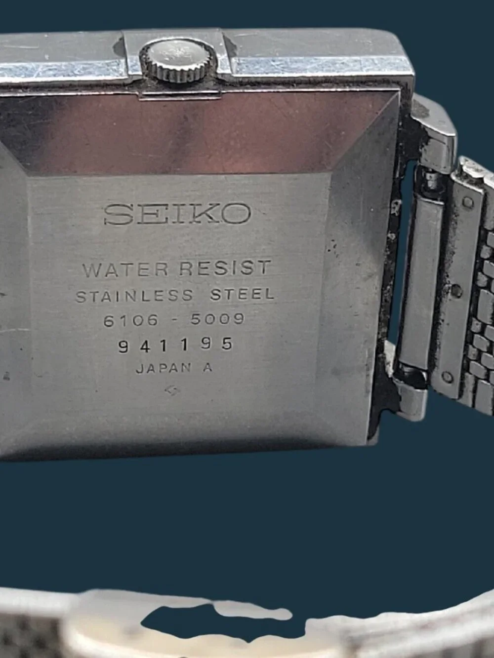 Vintage 1969 Seiko DX 6106-5009 Automatic TV Screen Watch Runs 17J Rare