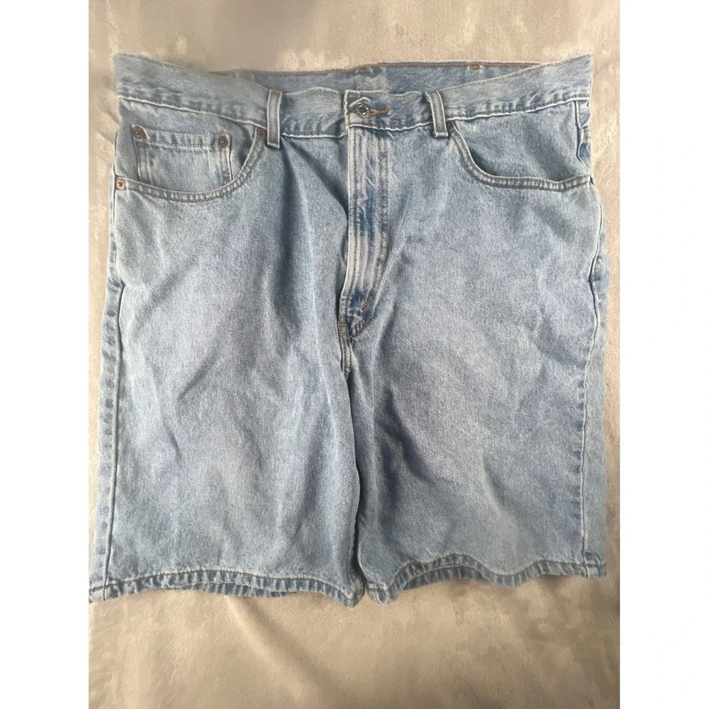 Levis 550 Relaxed Fit Denim Shorts Mens 38 Light Wash Blue Cotton Jorts