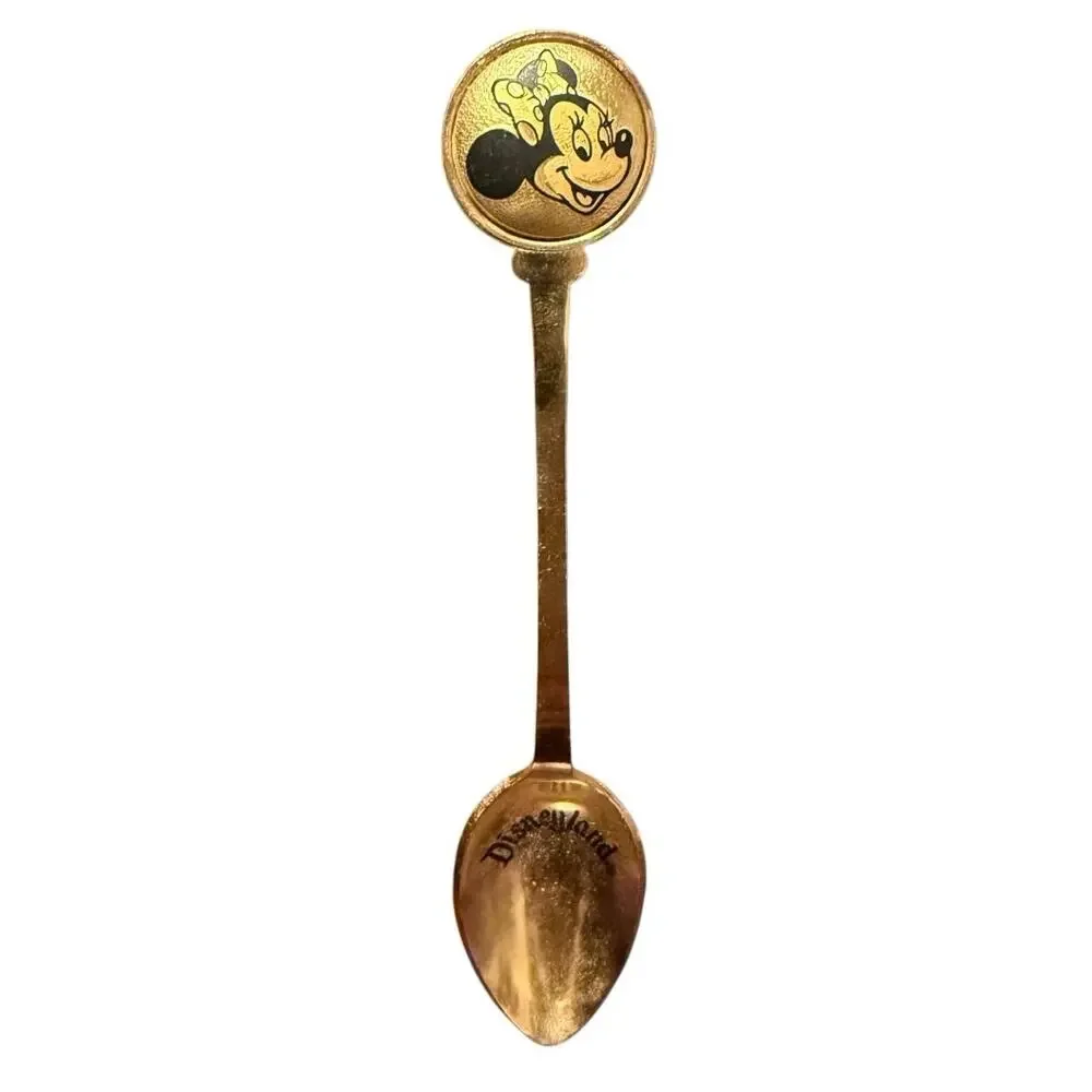 Disney Parks Vintage Disneyland Minnie Mouse Gold Plated Spoon