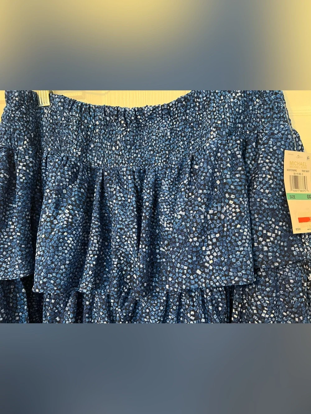 MICHAEL Michael Kors Blue Tiered Ruffle Skirt NWT