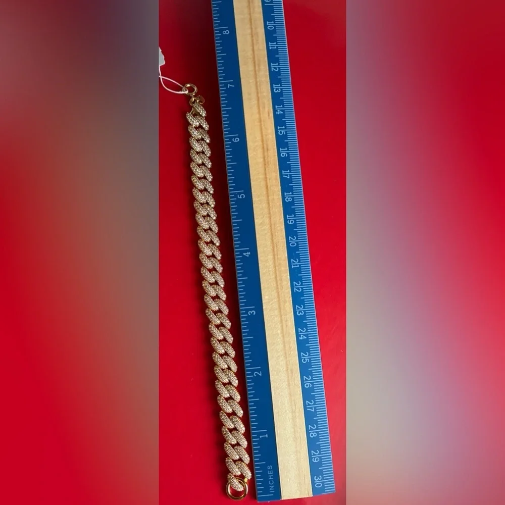 Michael Kors Gold Textured Bracelet, 925 Silver bracelet.
