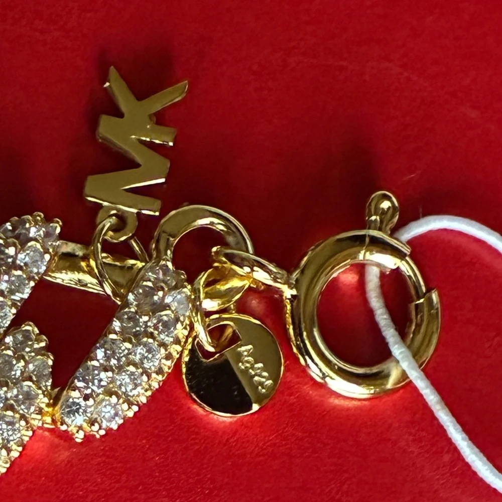 Michael Kors Gold Textured Bracelet, 925 Silver bracelet.